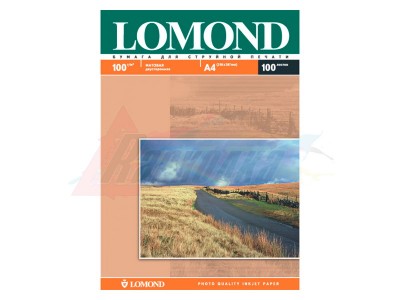 Фотобумага LOMOND матовая, двухстороння, A4, 100 гр/м2, 100 листов [0102002] [12567]