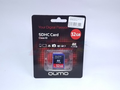 Карта памяти SD QUMO 32ГБ, стандарт SDHC, класс 10 [QM32GSDHC10] [17641]