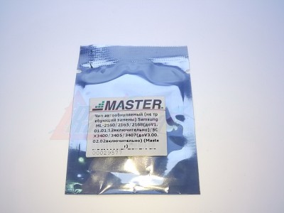 Чип автообнуляемый MASTER (MLT-D101S) для картриджа SAMSUNG ML-2160/2165/2168 (до V1.01.01.12 включительно) SCX-3400/3405/3407 (до V3.00.02.02 включительно) [22323]
