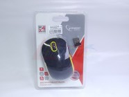 Мышь беспроводная Gembird MUSW-200BKY, soft touch, черн/желт, 2кн.+колесо-кнопка 2.4GHz  [24644]