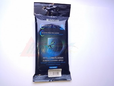 Салфетки чистящие для экранов Defender (CLN30202), 20шт в мягкой упаковке [25800]