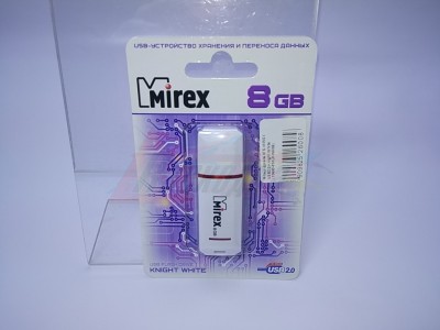 Флеш-драйв 8ГБ MIREX USB2.0 Knight White (13600-FMUKWH08) [26008]