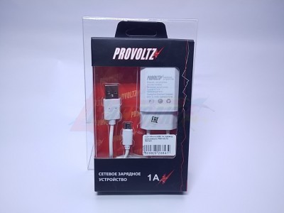 СЗУ (Micro USB) 1A (провод разъемный) PROVOLTZ белый [26847]