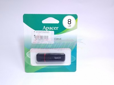 Флэш-драйв 8ГБ Apacer AH 333, черный (AP8GAH333B-1) [27158]