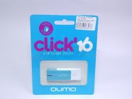 Флэш-драйв 16 ГБ QUMO, Click, голубой, водонепроницаемая, USB2.0 (QM16GUD-CLK-Azure) [27313]