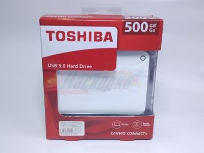 Внешний накопитель HDD TOSHIBA Portable 2.5" 500GB, USB 3.0, Stor.e Canvio Connect II (HDTC805EW3AA)  [27367]