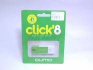 Флэш-драйв 8ГБ QUMO, Click, мята, водонепроницаемая [QM8GUD-CLK-Mint] [27467]