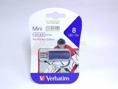 Флэш-драйв 8 ГБ Verbatim Mini Ice Hockey Edition "Хоккей" USB 2.0 (49878) [27949]