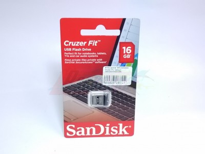 Флэш-драйв 16ГБ SANDISK Cruzer Fit, черный (SDCZ33-016G-G35) [28751]