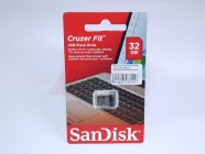 Флэш-драйв 32ГБ SANDISK Cruzer Fit, USB 2.0 (SDCZ33-032G-G35) черный [28752]