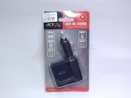 Разветвитель автоприкуривателя ACV DC-USB 05 (2xUSB, 1 гнездо, черный) [23028] [28790]