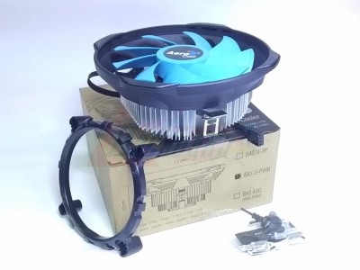 Вентилятор Aerocool BAS U-PWM Soc-1150/1151/1155/FM2+/AM3+/AM2+/AM4 (Al,4 pin,15-26dB,110W,361г) RTL [29220]